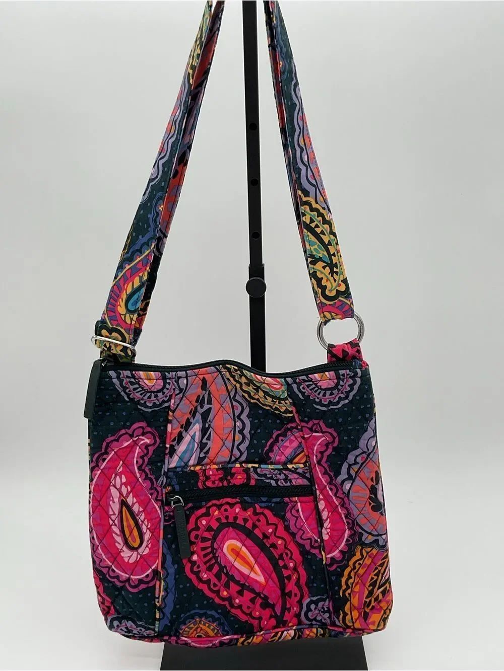 Vera Bradley Quilted Twilight Paisley Hipster Bag in Pink Multi